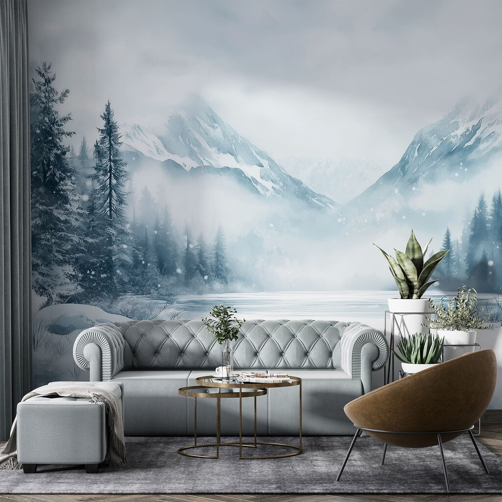 Lago gelato e pini — ambiente 3