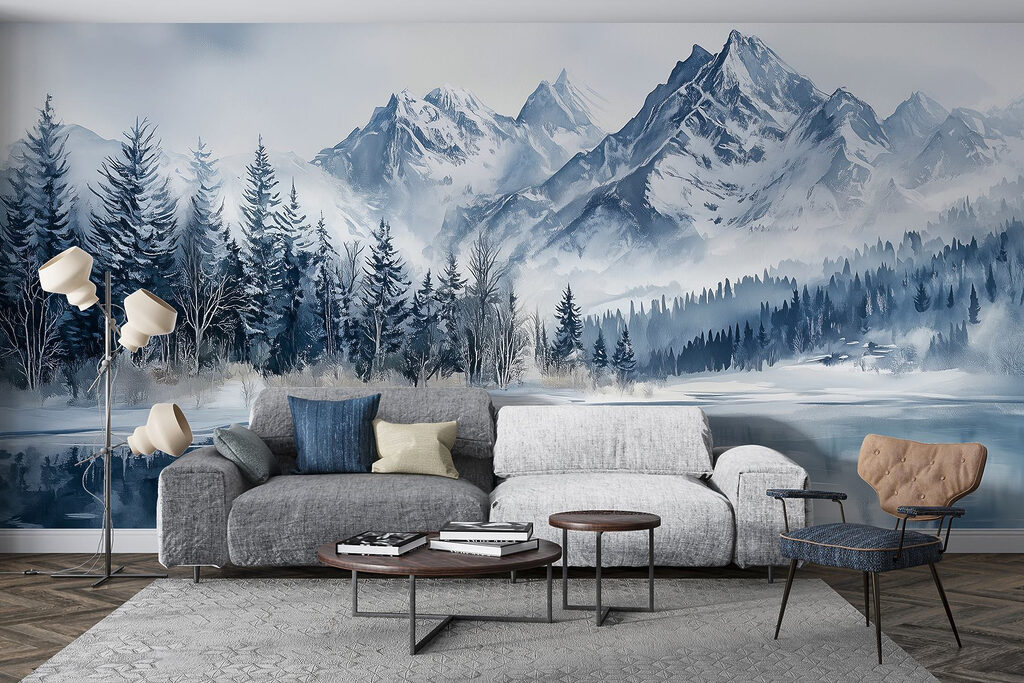 Cime innevate sul lago — ambiente 2