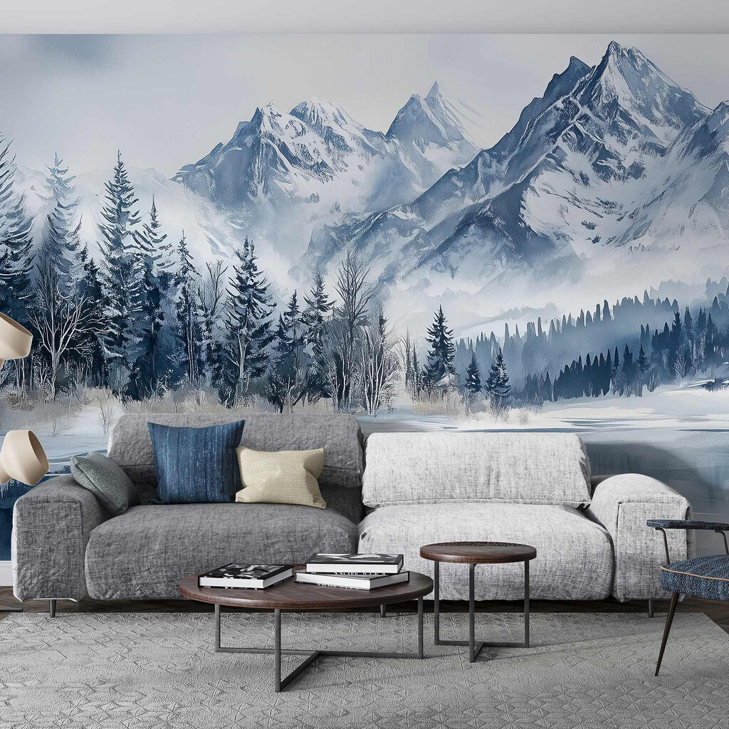 Cime innevate sul lago — ambiente 3