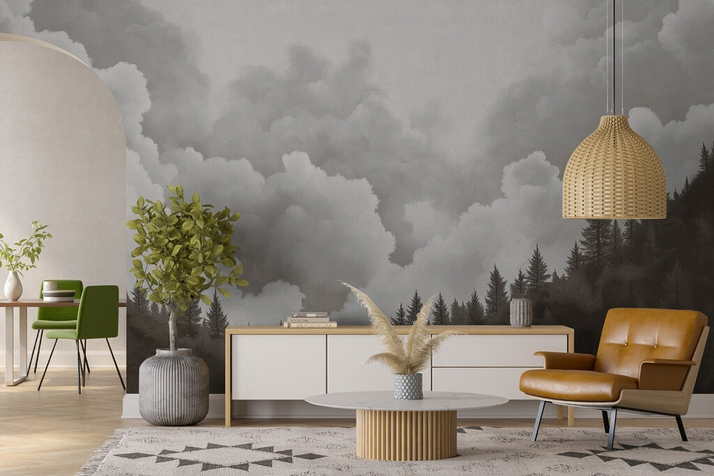 Pini sotto grandi nuvole — ambiente 3