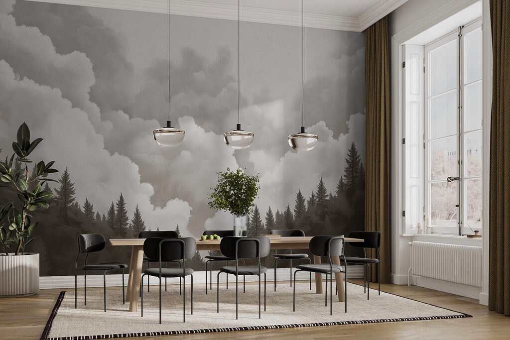 Pini sotto grandi nuvole — ambiente 5