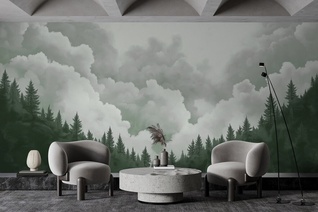 Pini sotto grandi nuvole — ambiente 3