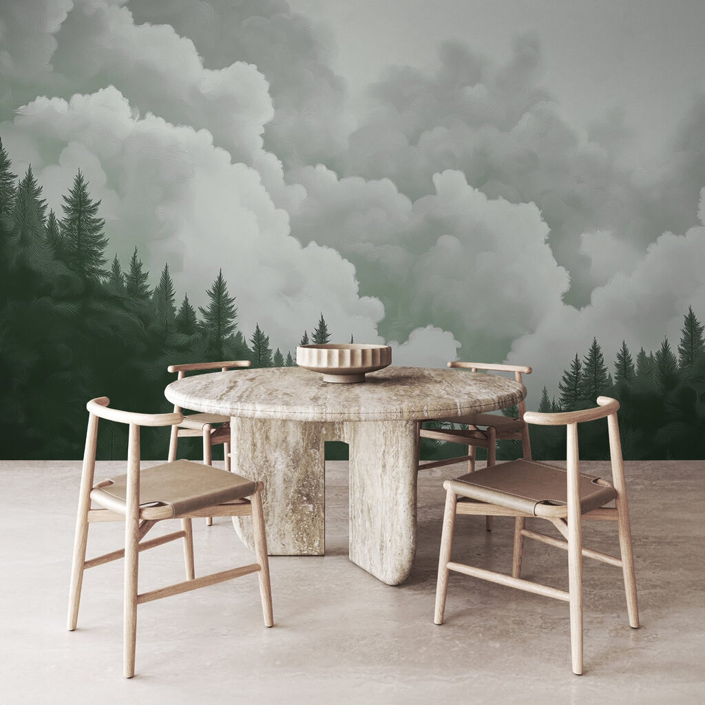 Pini sotto grandi nuvole — ambiente 4