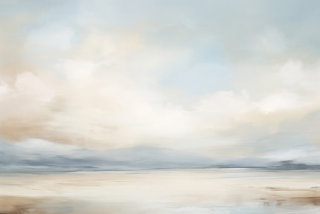 Cielo nuvoloso sull’acqua — design completo