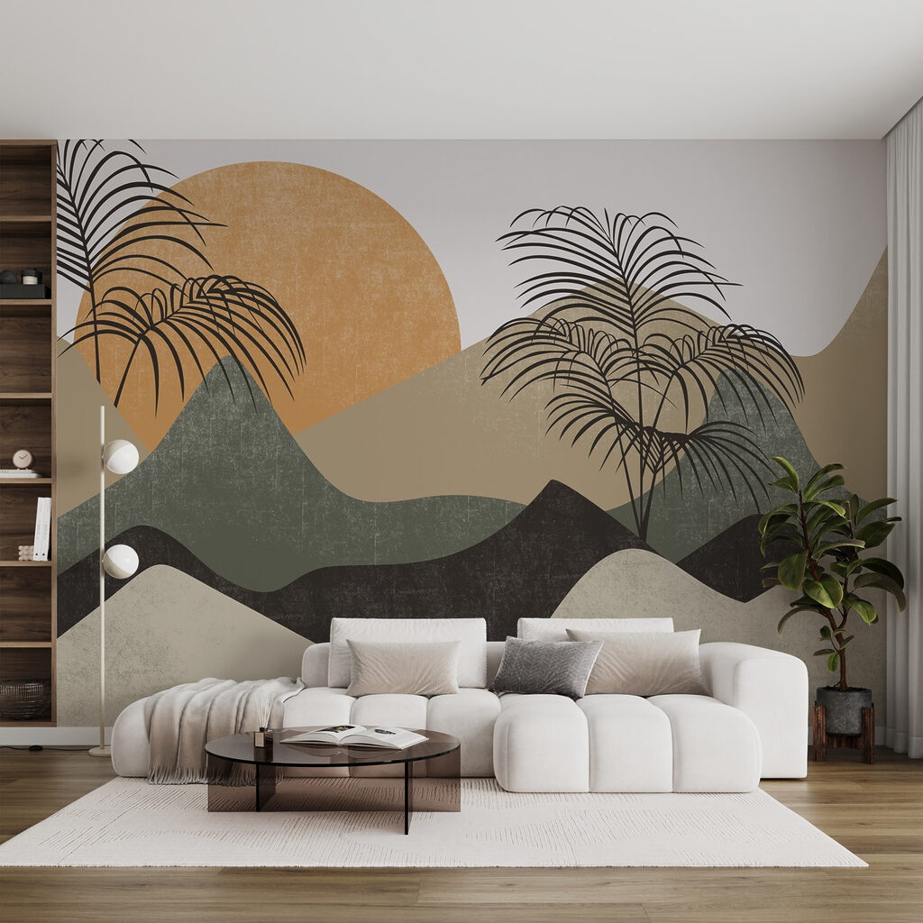 Palme e sole ocra — ambiente 1
