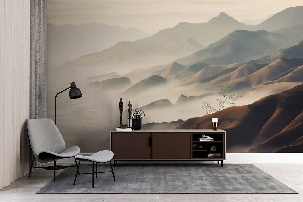 Nebbia dorata sulle montagne — ambiente 2