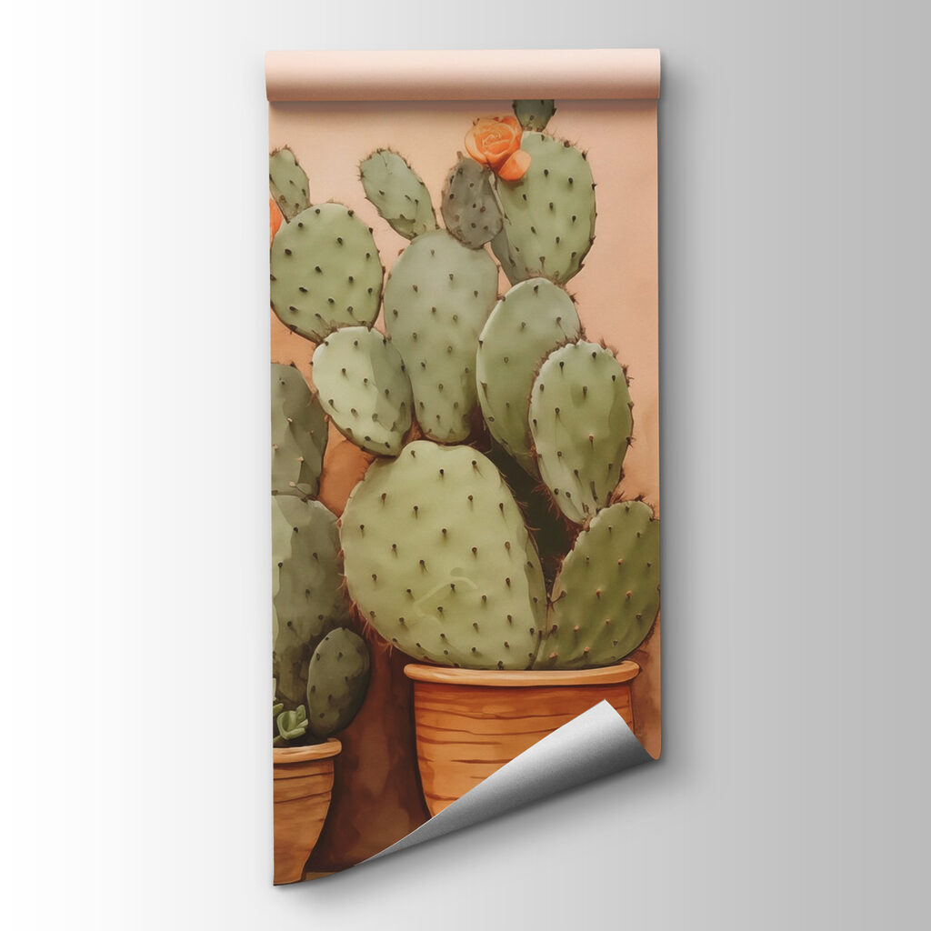 Cactus su sfondo pesca — vista del prodotto