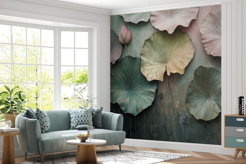 Foglie tonde in pastello — ambiente 3