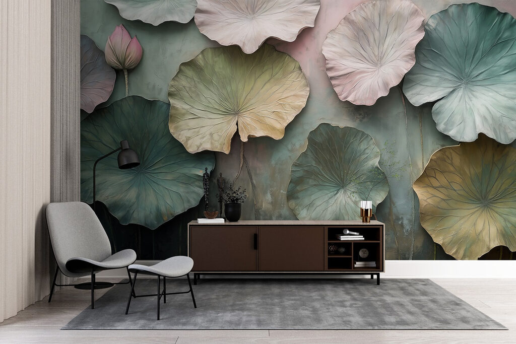 Foglie tonde in pastello — ambiente 6