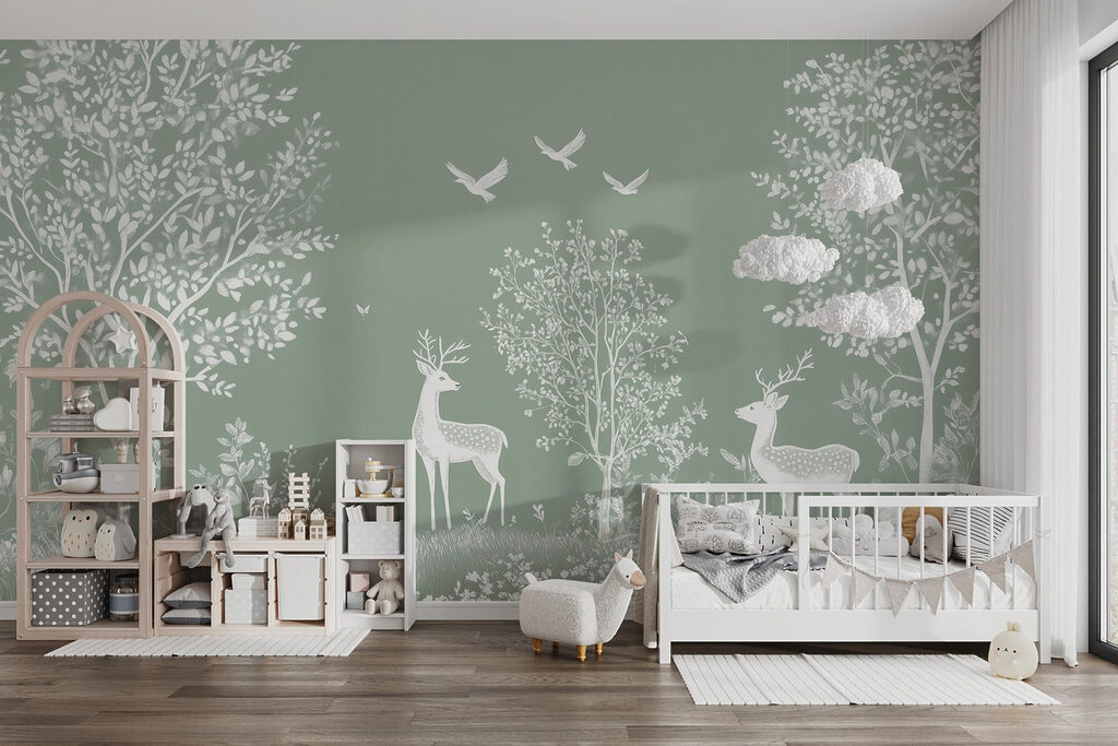 Cervi bianchi nel bosco — ambiente 4