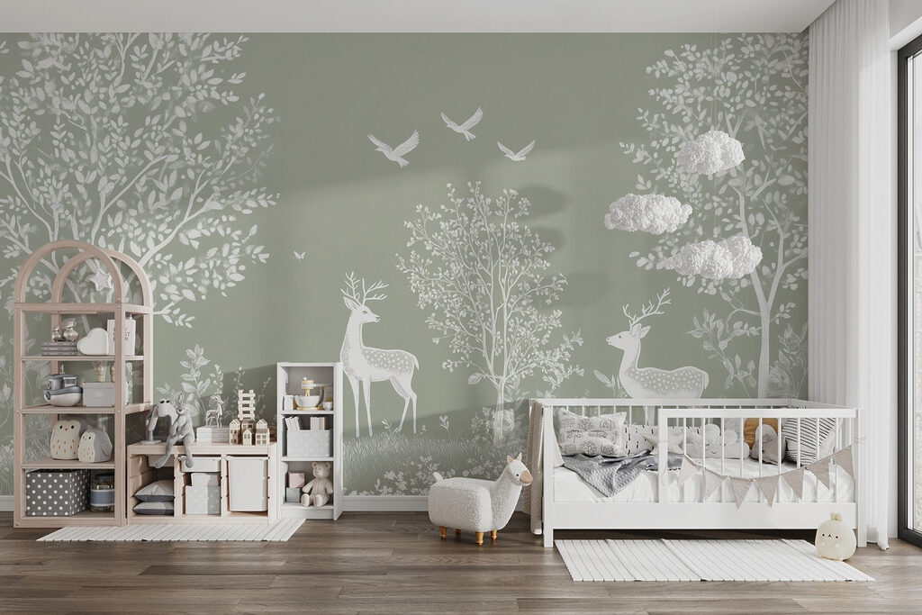 Cervi bianchi nel bosco — ambiente 6