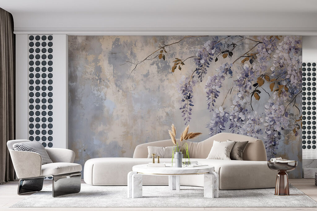 Fiori viola su patina — ambiente 2