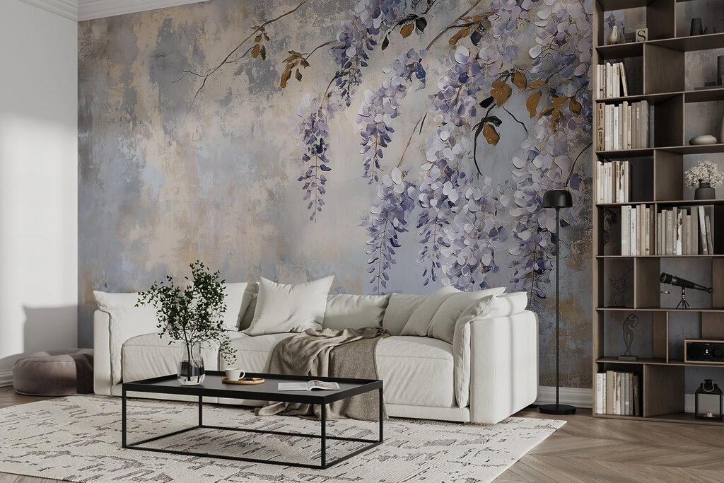 Fiori viola su patina — ambiente 3