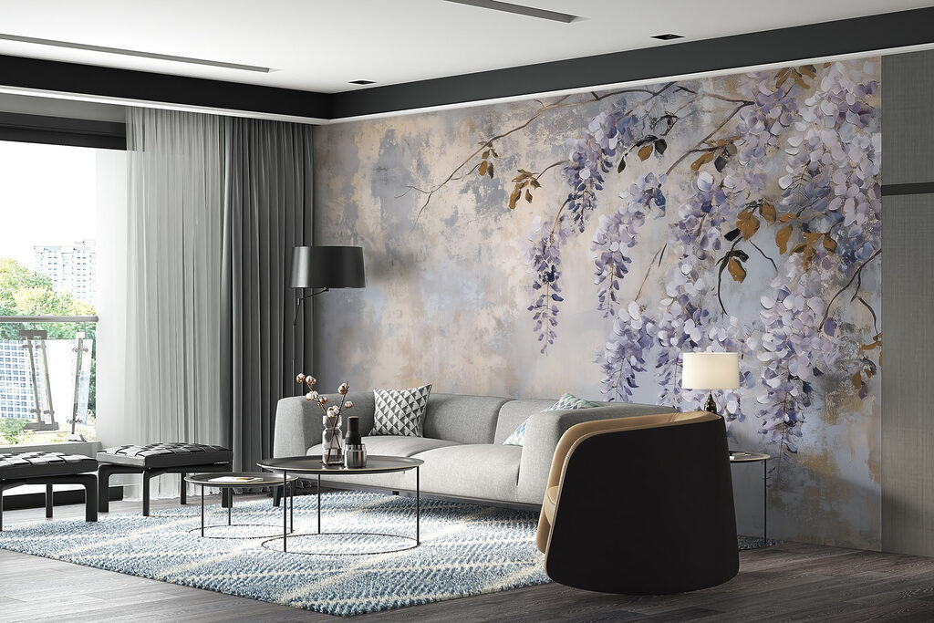 Fiori viola su patina — ambiente 4