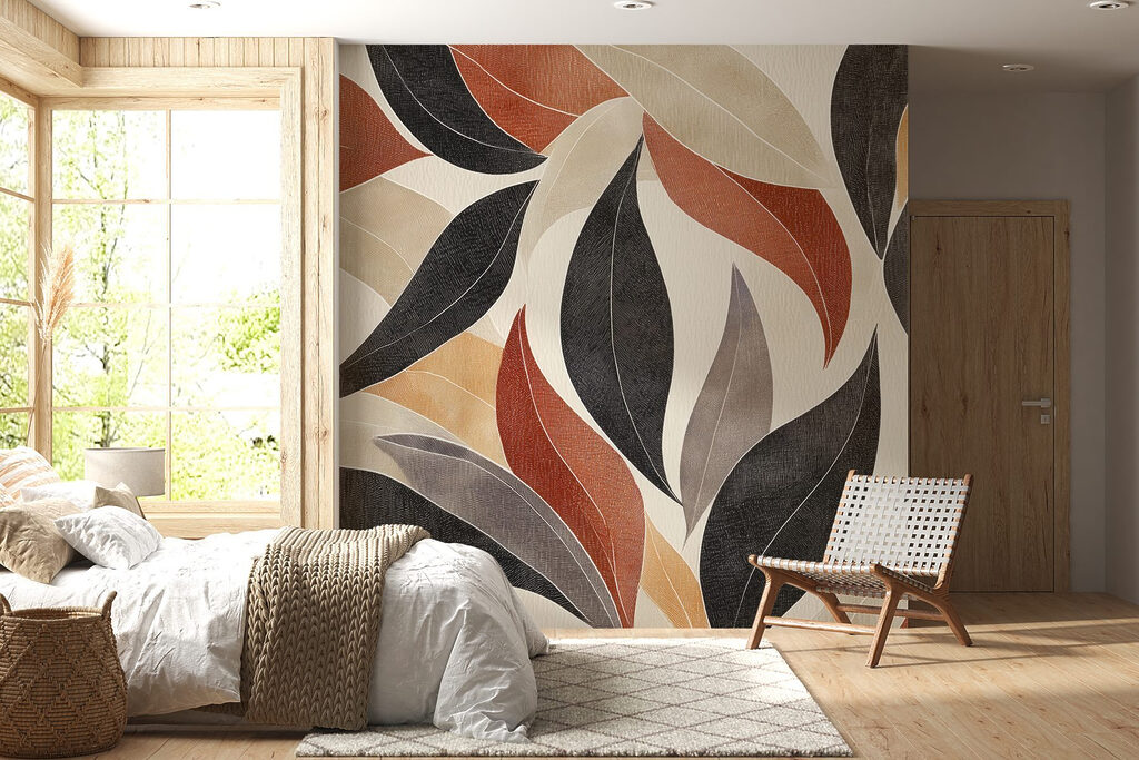Foglie nere su terracotta — ambiente 2
