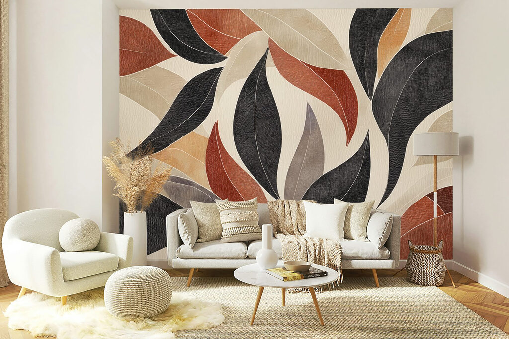 Foglie nere su terracotta — ambiente 5