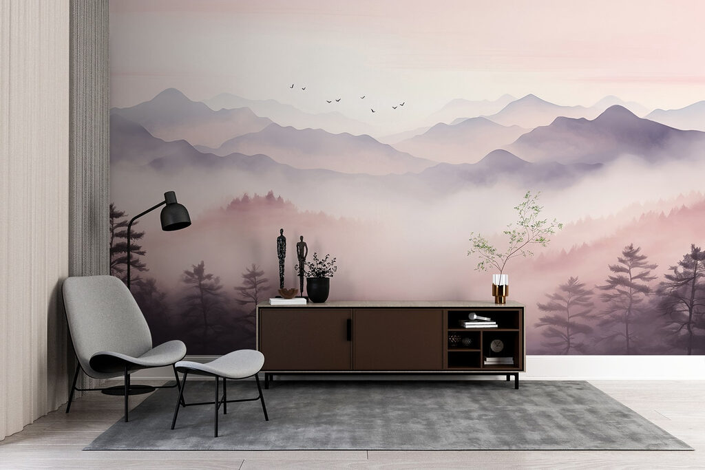 Valle di nebbia rosa — ambiente 2