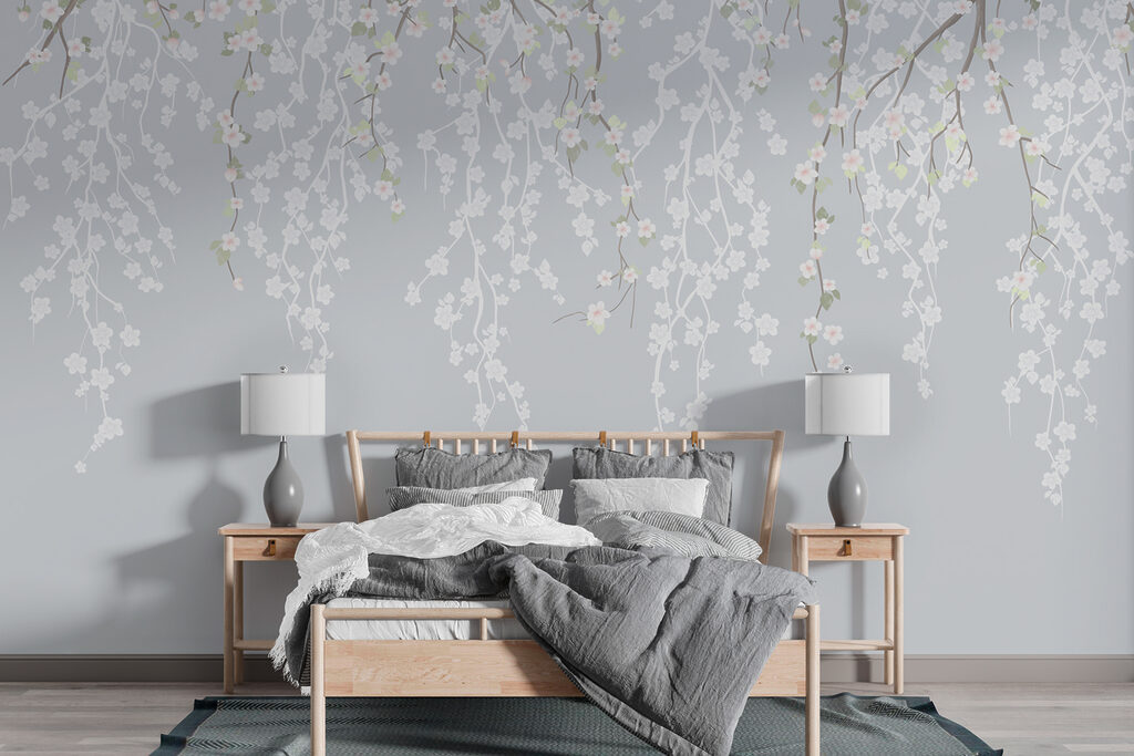 Foglie appese, grigio blu — ambiente 2