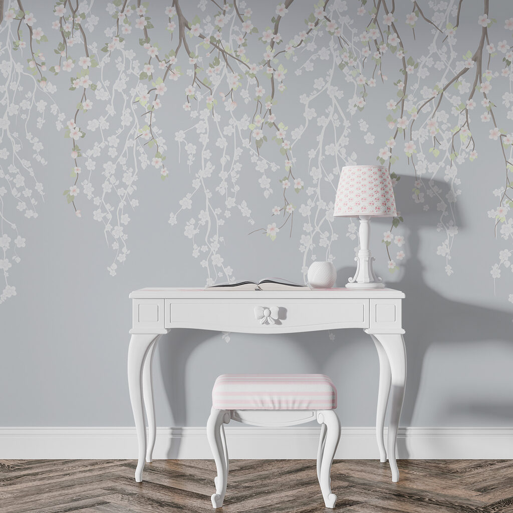 Foglie appese, grigio blu — ambiente 4