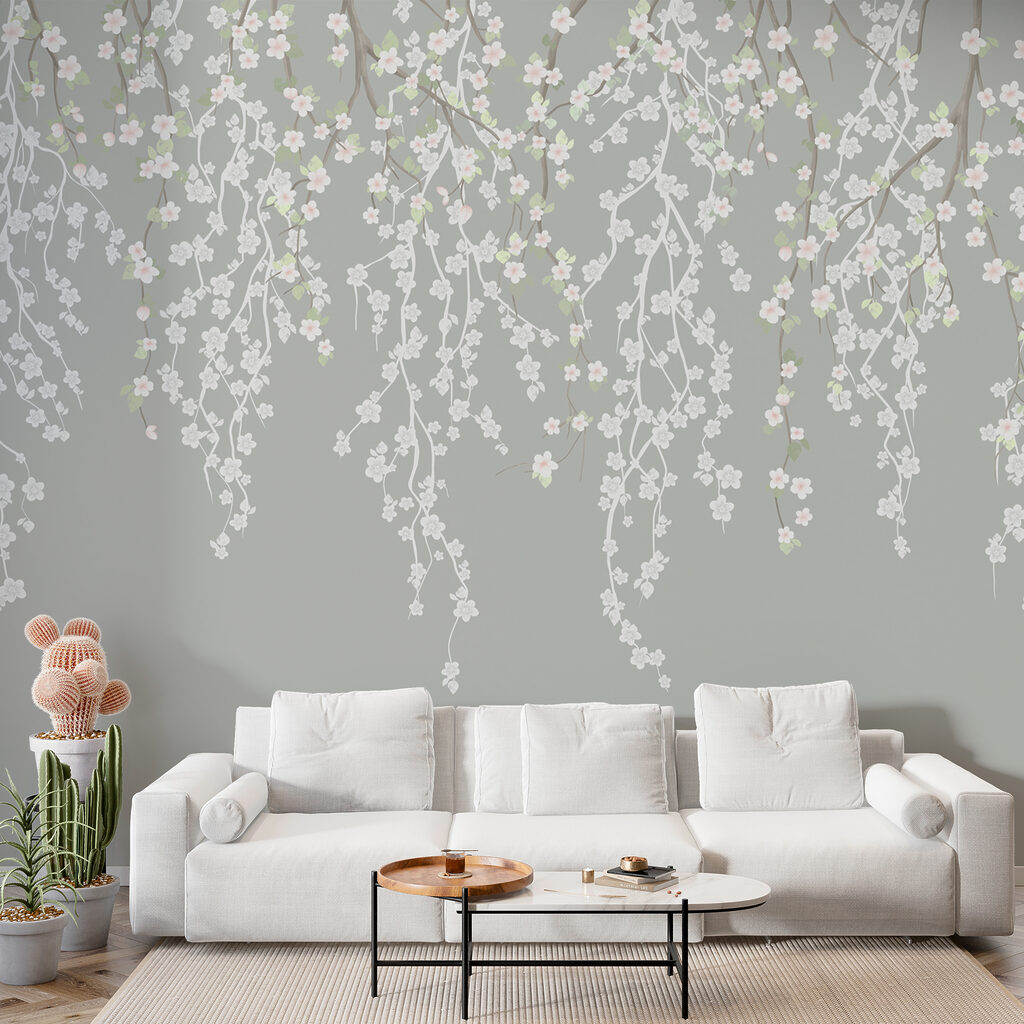 Foglie appese, grigio blu — ambiente 4
