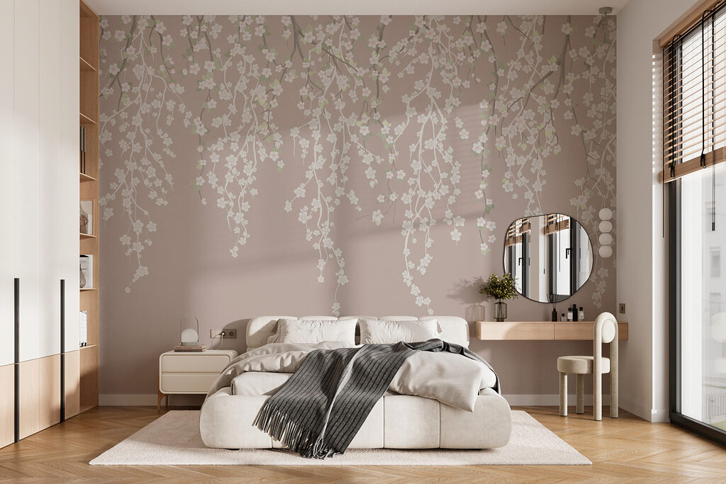 Foglie appese, grigio blu — ambiente 4