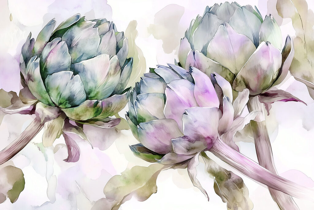 Carciofi ad acquerello — design completo