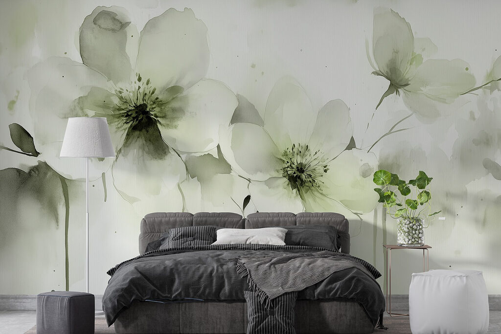 Petali arricciati e ombre in un ambiente