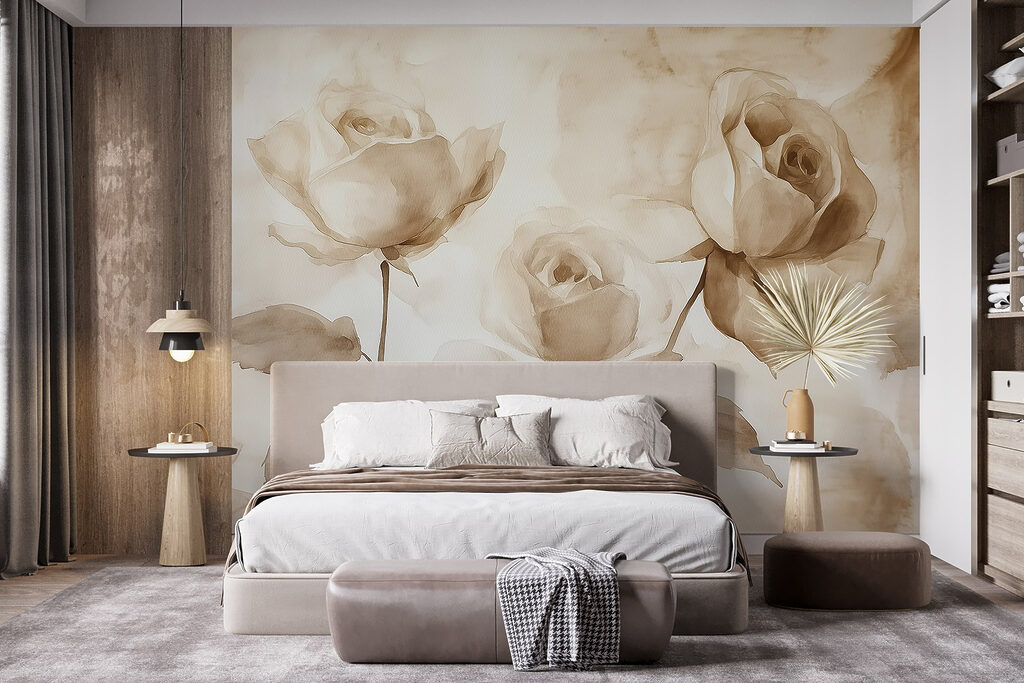 Tre rose in seppia — ambiente 2