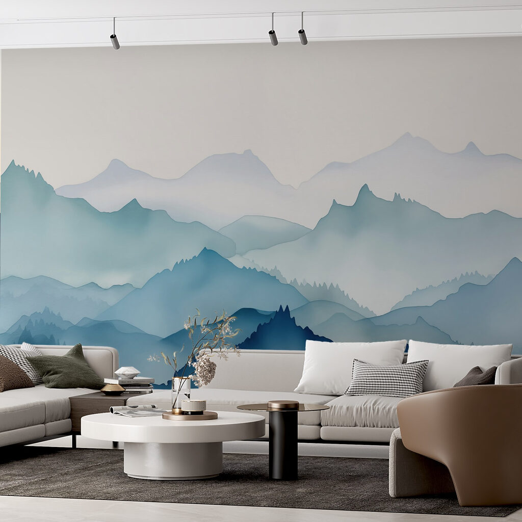 Creste blu in fila — ambiente 2