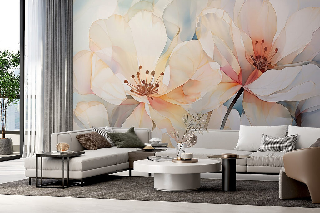 Grandi fiori in pastello — ambiente 2