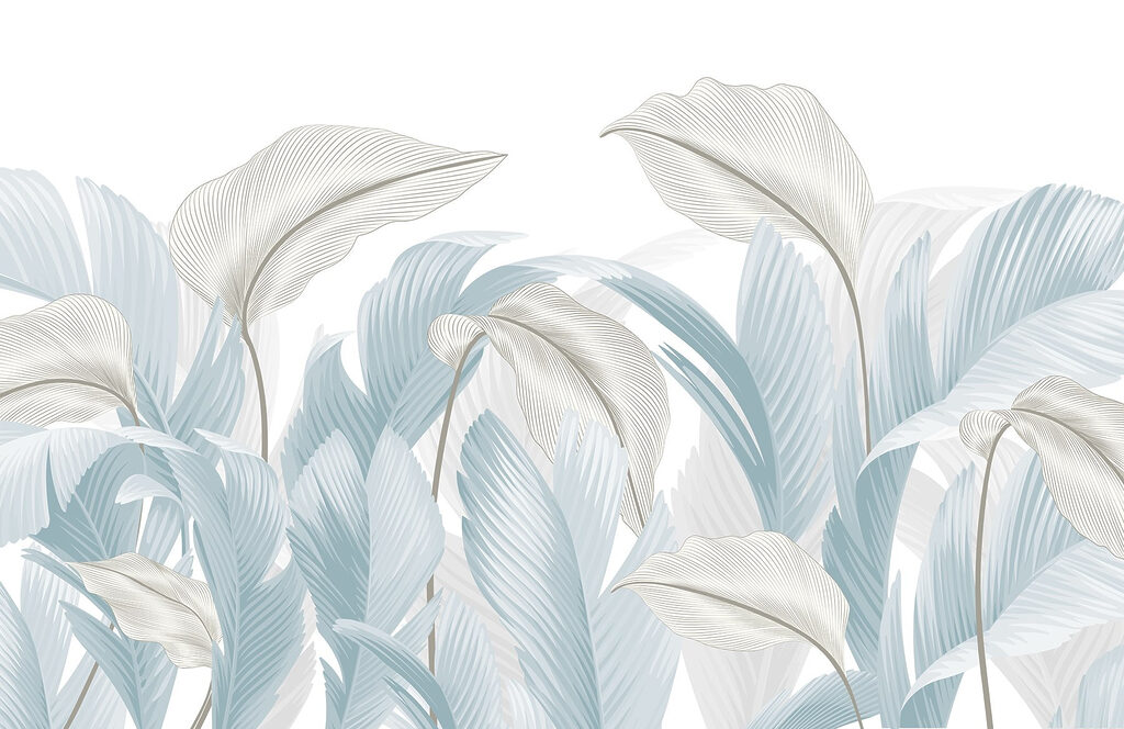Foglie con nervature fini — design completo