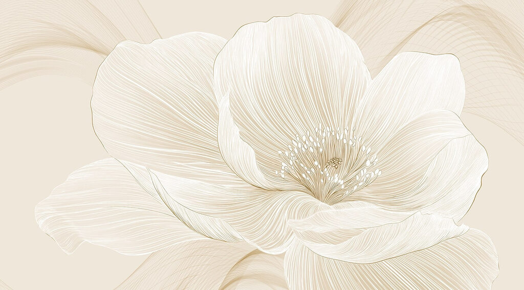 Fiore bianco delicato — design completo