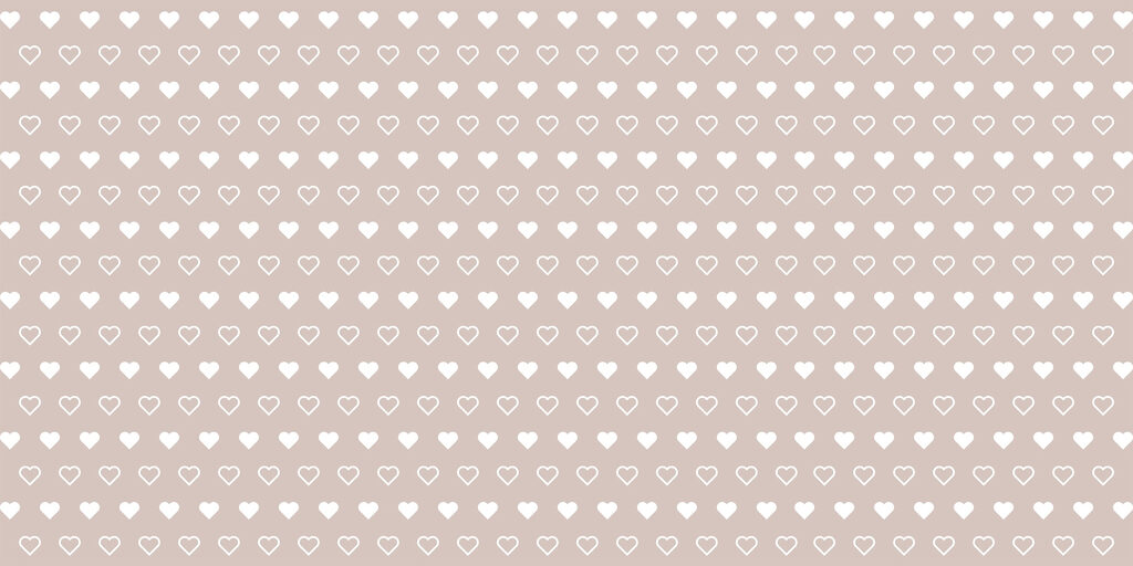Cuori bianchi su rosa — design completo
