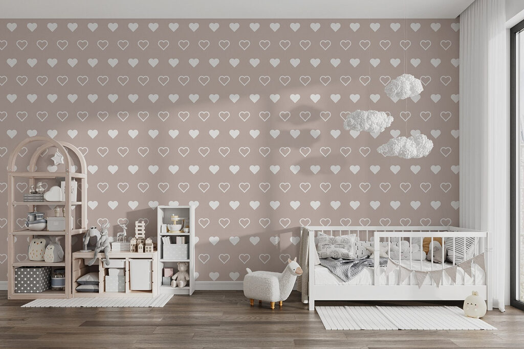 Cuori bianchi su rosa — ambiente 3