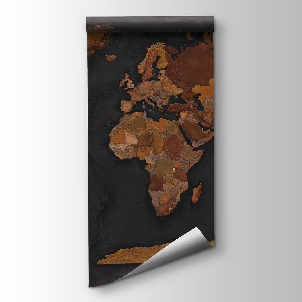 Mappa del mondo ramata — vista del prodotto