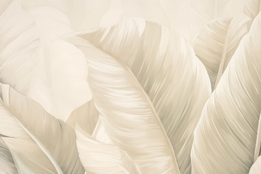 Foglia chiara da vicino — design completo