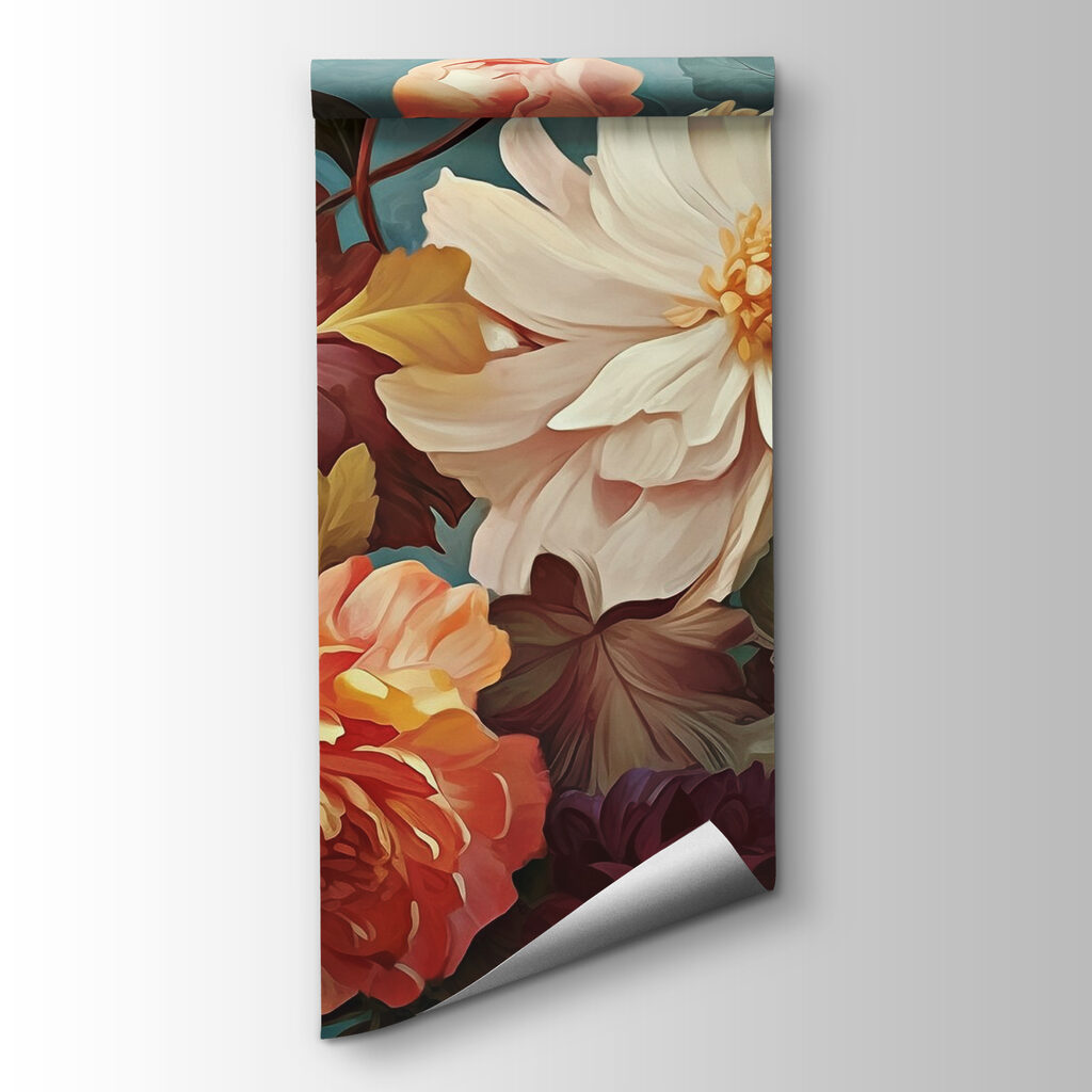 Fiori crema su petrolio — vista del prodotto