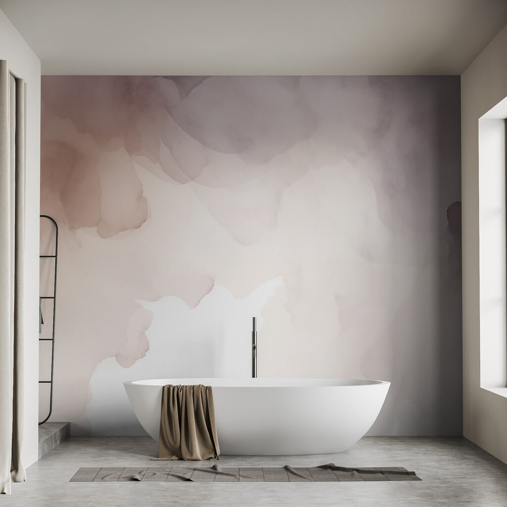 Nuvole rosa ad acquerello — ambiente 2