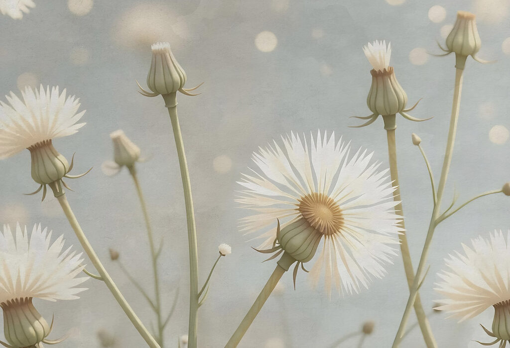 Fiori soffici controluce — design completo
