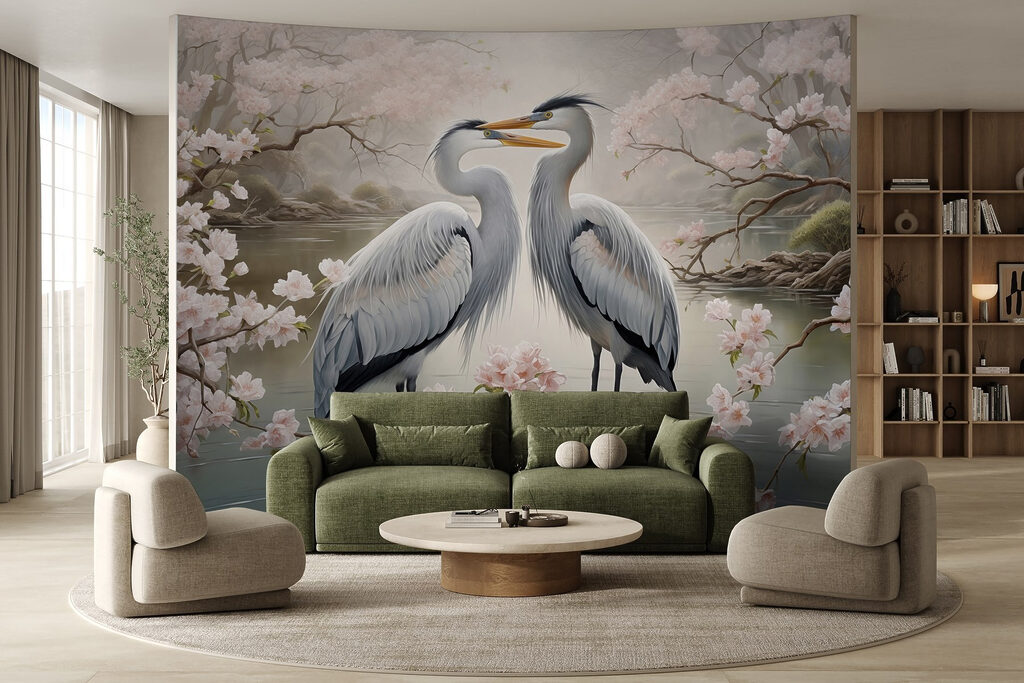Aironi tra i fiori — ambiente 2