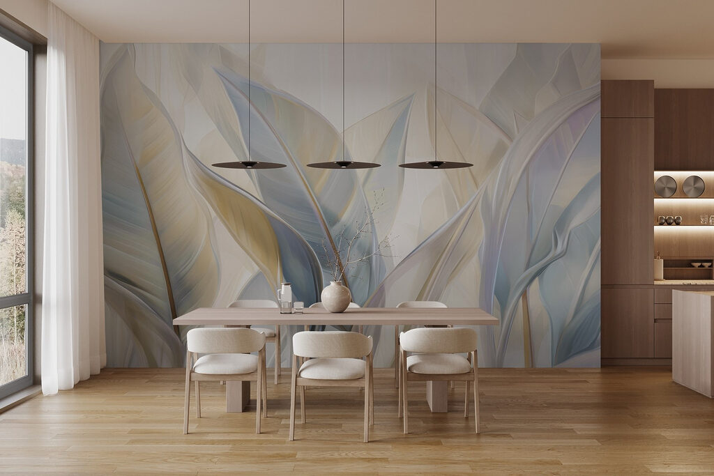 Foglie trasparenti sovrapposte — ambiente 3