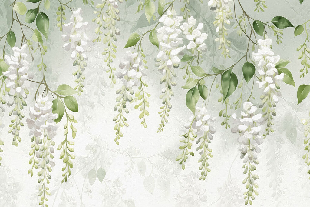 Grappoli bianchi appesi — design completo