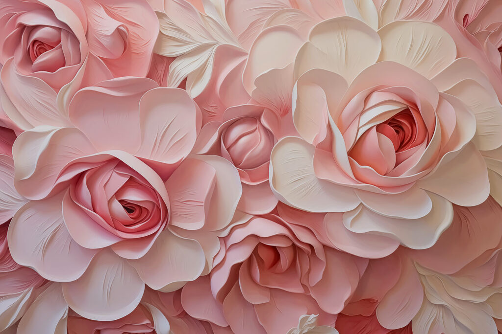 Rose dai petali sovrapposti — design completo