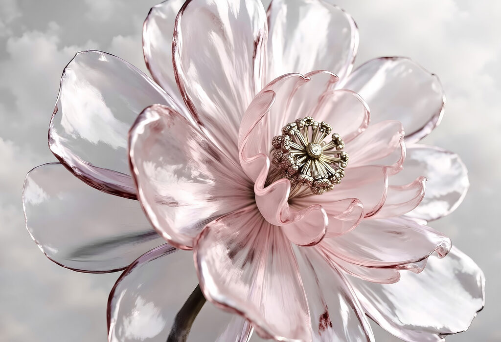 Fiore dai petali lucenti — design completo