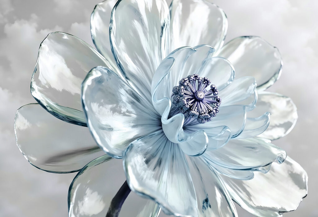 Fiore dai petali lucenti — design completo