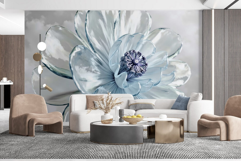 Fiore dai petali lucenti in un ambiente