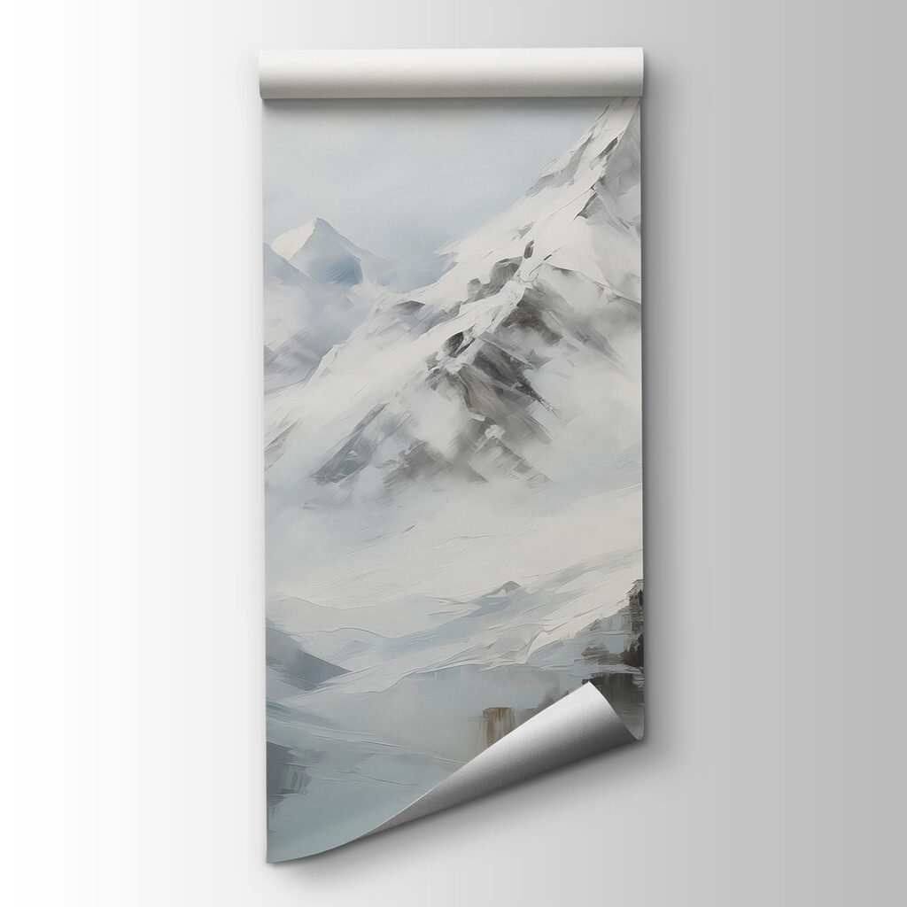 Picchi innevati ad acquerello — vista del prodotto