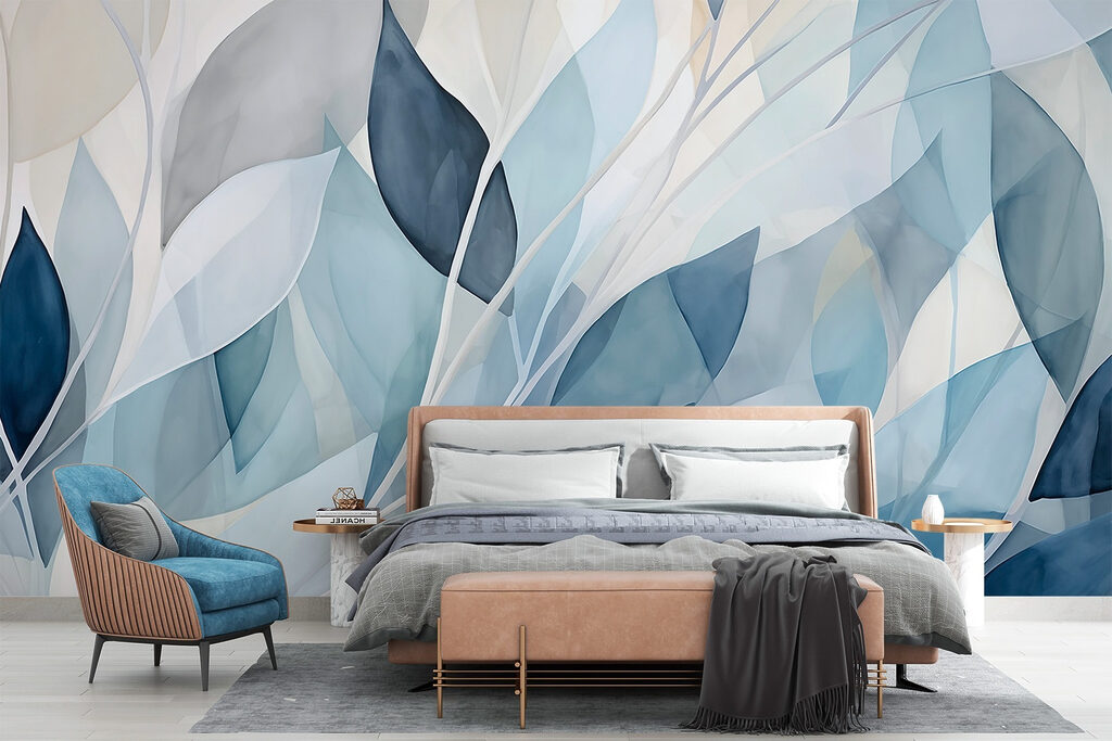 Foglie blu sfaccettate — ambiente 1