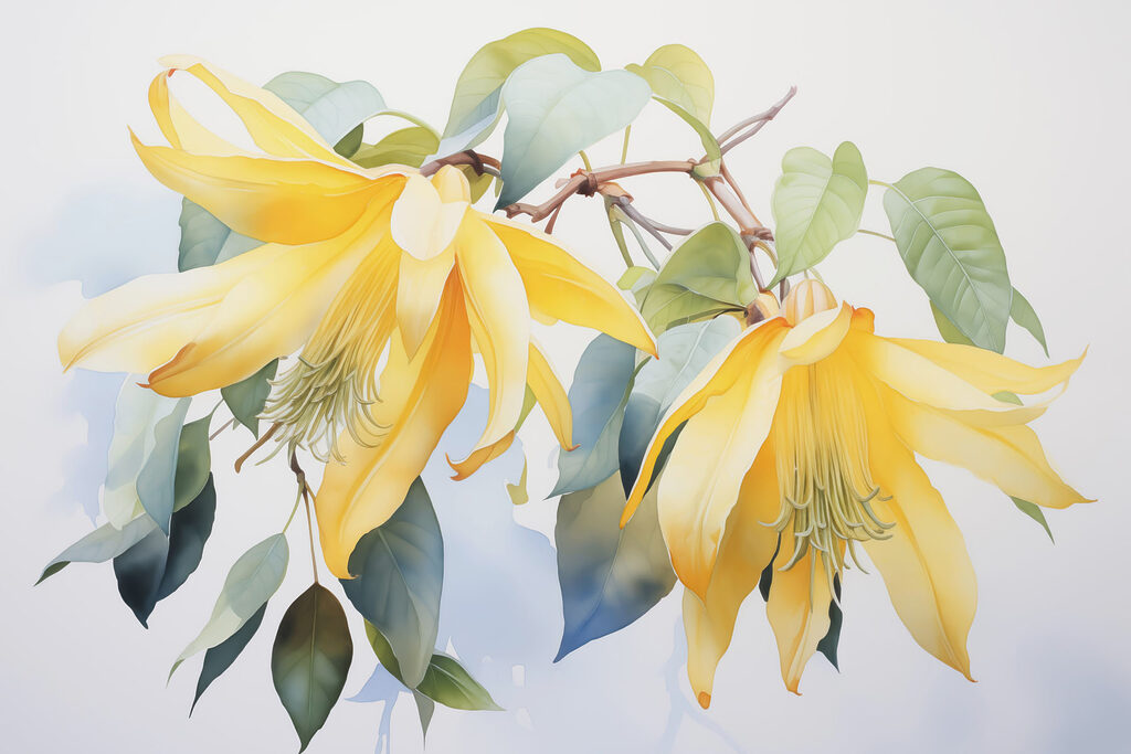 Fiori gialli pendenti — design completo