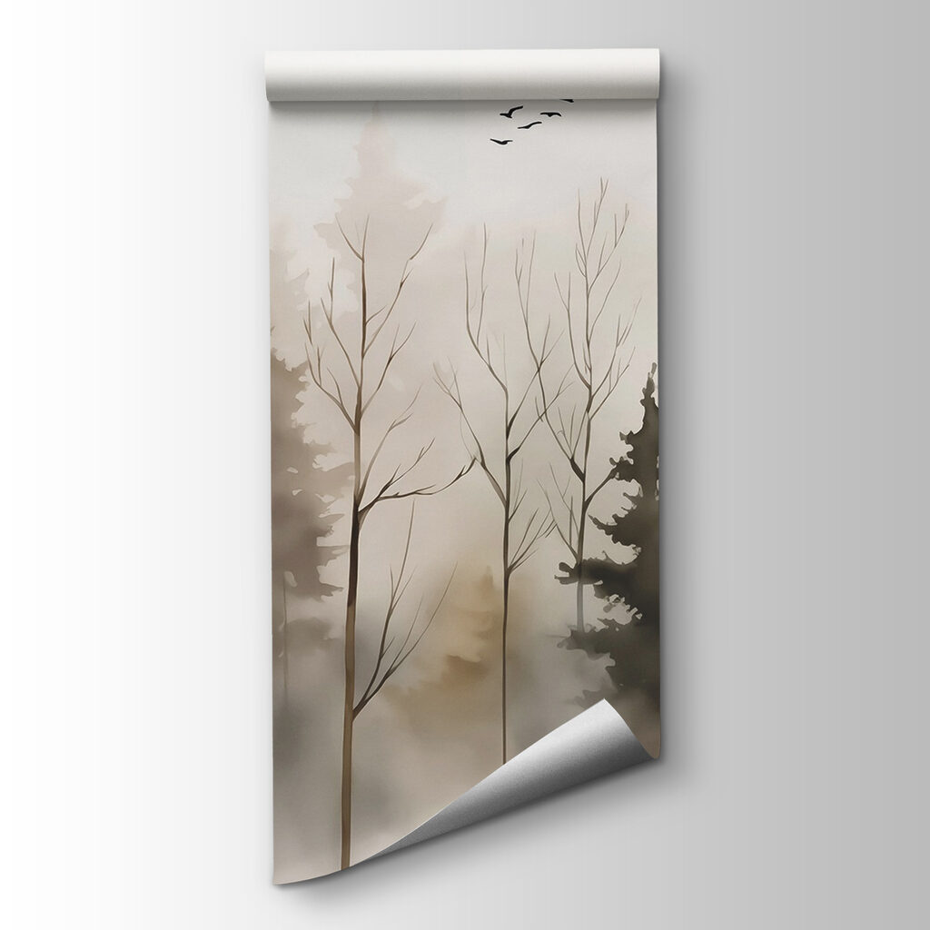 Alberi spogli e uccelli — vista del prodotto